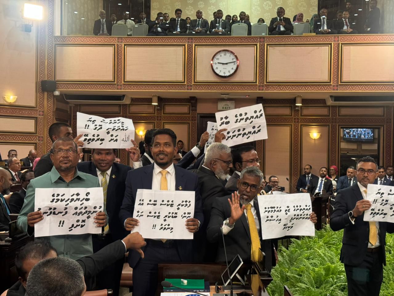 ރިޔާސީބަޔާން އިއްވާ ޖަލްސާއިން އެމްޑީޕީ މެމްބަރުން ނެރެފި